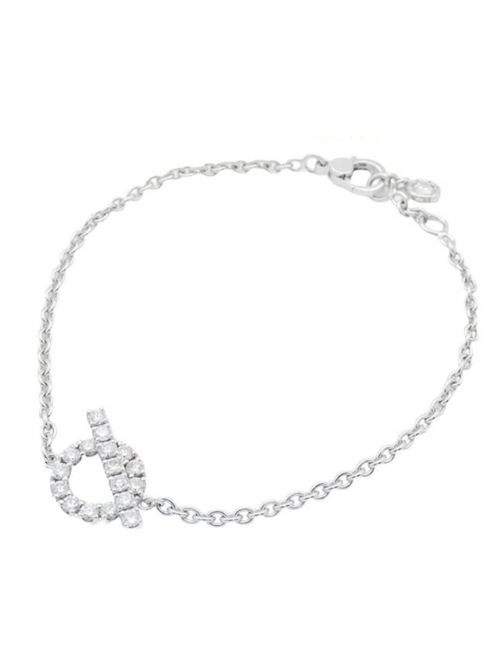 Hermes Finesse White Gold 18K Diamond Bracelet